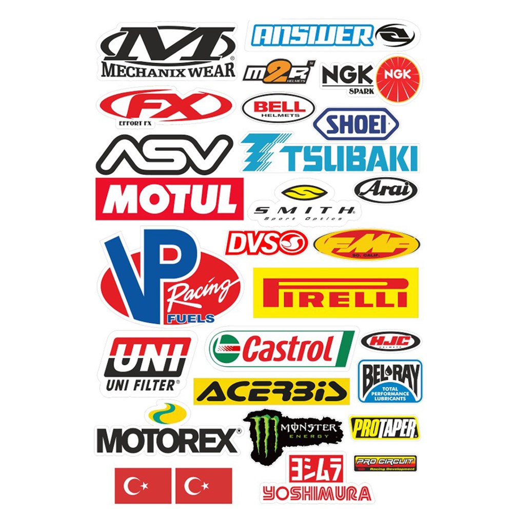Motosiklet Marka Sticker Seti  