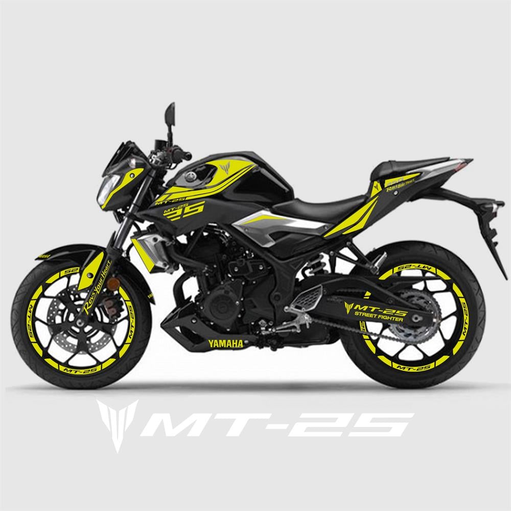 MT 25 Full Grenaj Sticker Set Custom Neon Sarı mt 25