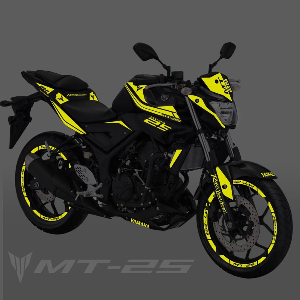 MT 25 Full Grenaj Sticker Set Custom Neon Sarı mt 25
