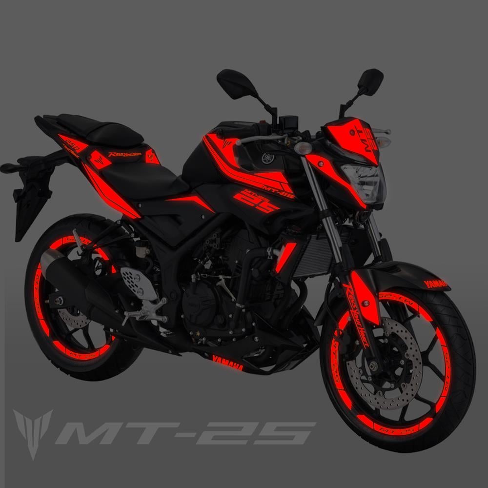 MT 25 Full Grenaj Sticker Set Custom Neon Kırmızı mt 25