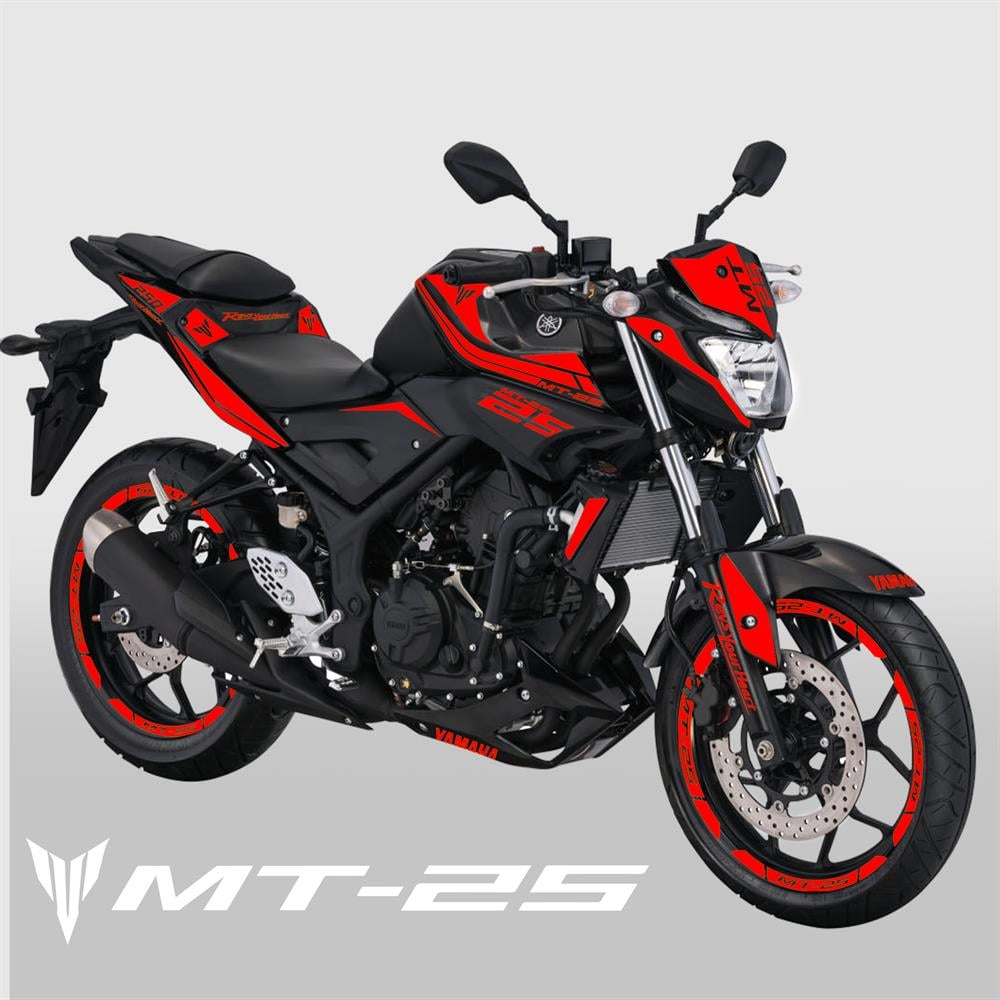 MT 25 Full Grenaj Sticker Set Custom Neon Kırmızı mt 25