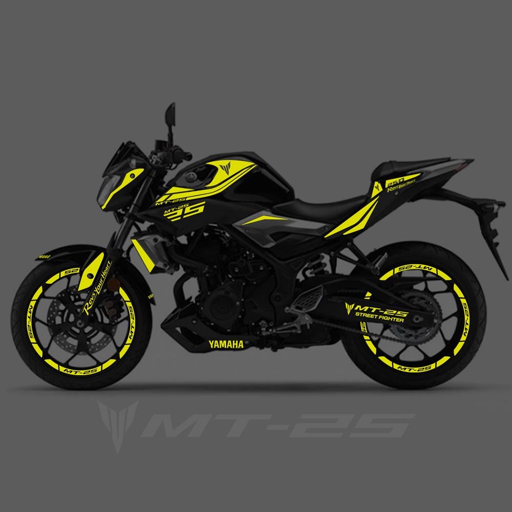 MT 25 Full Grenaj Sticker Set Custom Neon Sarı mt 25