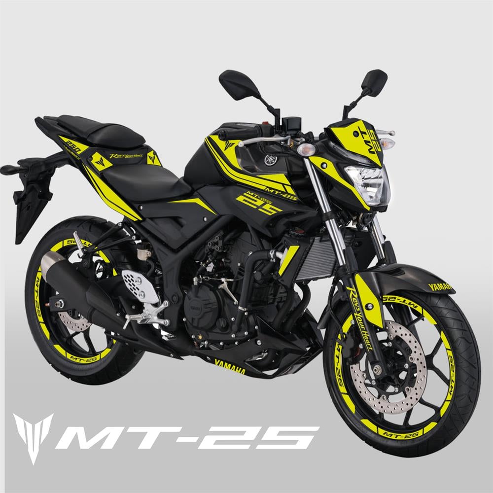 MT 25 Full Grenaj Sticker Set Custom Neon Sarı mt 25