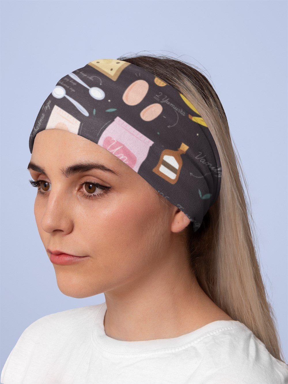 Mutfak Kadın Bandana Saç Bandı Toka Boyunluk