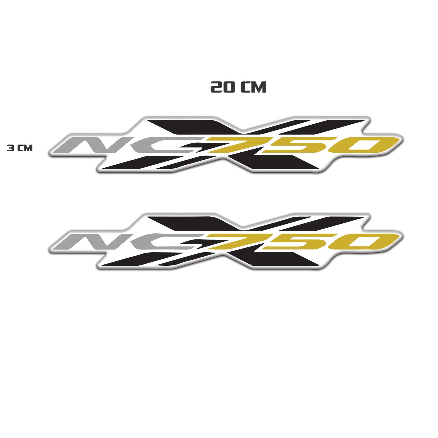 Nc750x İkili Damla Sticker Beyaz Redlinegrafik 