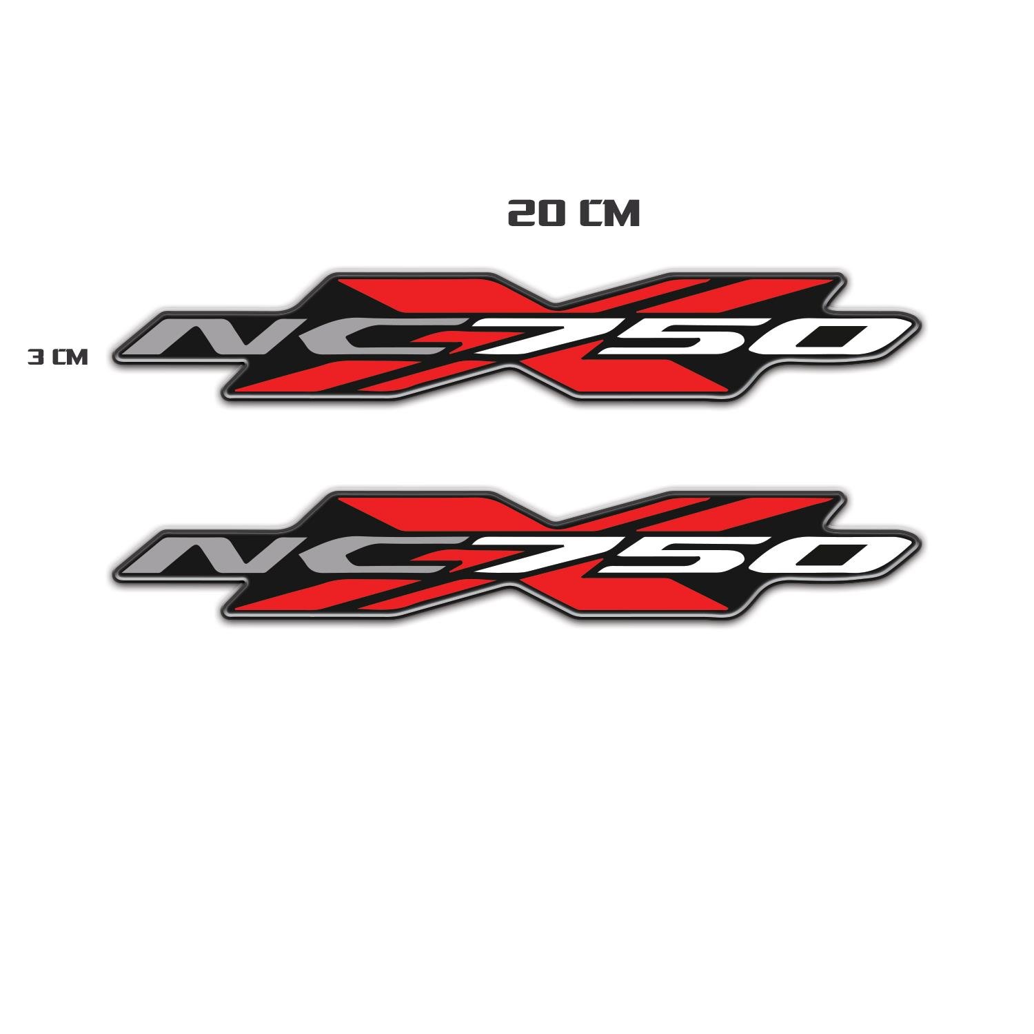 Nc750x İkili Damla Sticker Kırmızı Siyah Redlinegrafik 