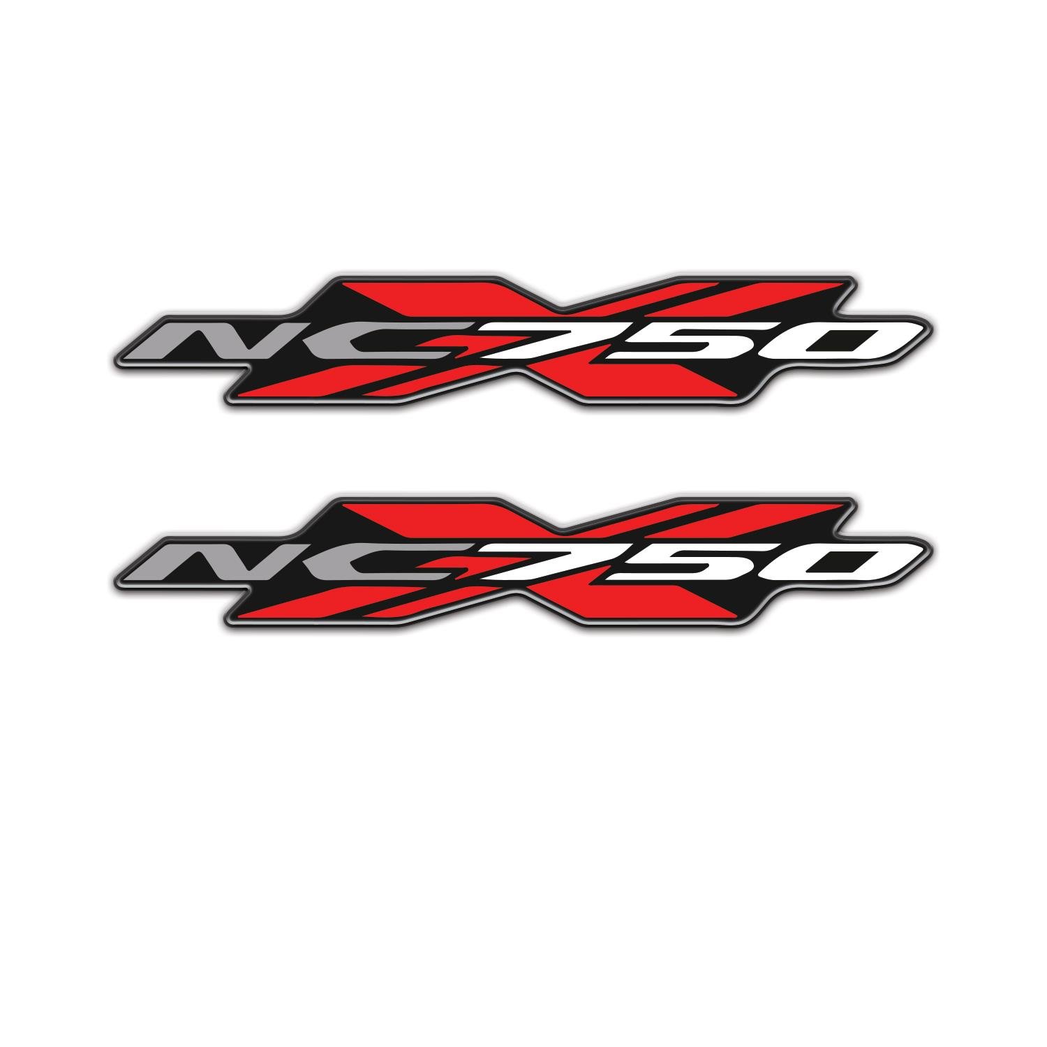 Nc750x İkili Damla Sticker Kırmızı Siyah Redlinegrafik 