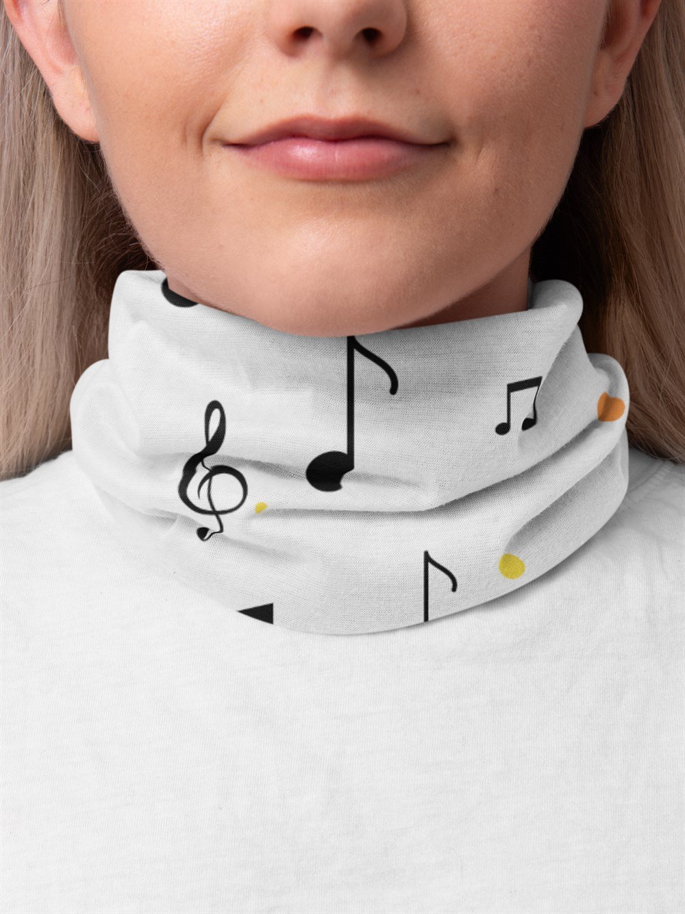 Nota Desen Bandana Saç Bandı Toka Boyunluk