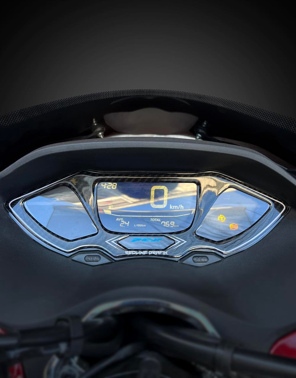 Pcx 2021 Model Karbon Desen Gösterge Koruma