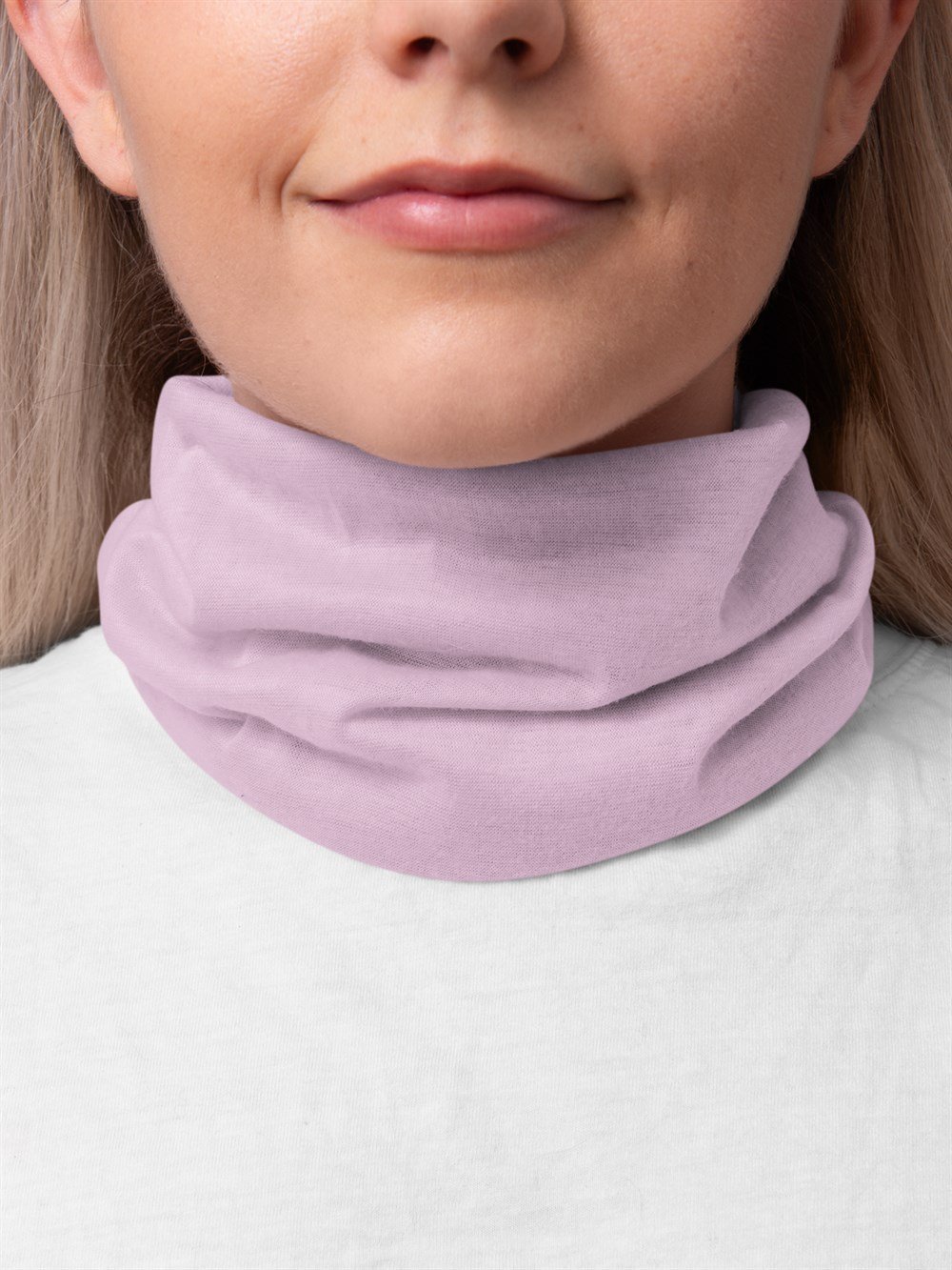 Pembe Düz Renk Kadın Bandana Saç Bandı Toka Boyunluk