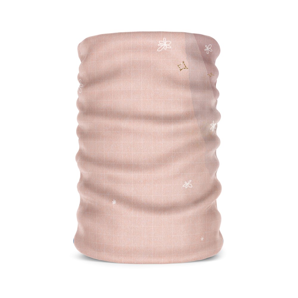 Pembe Minimal Desen Kadın Bandana Saç Bandı Toka Boyunluk