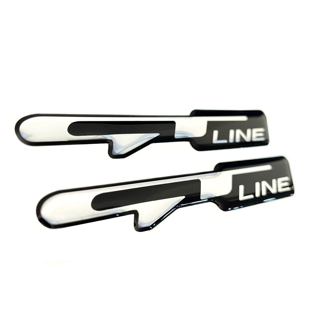 Peugeot Gt Line 2008 3D Gümüş Araç Kabartmalı Etiket Sticker