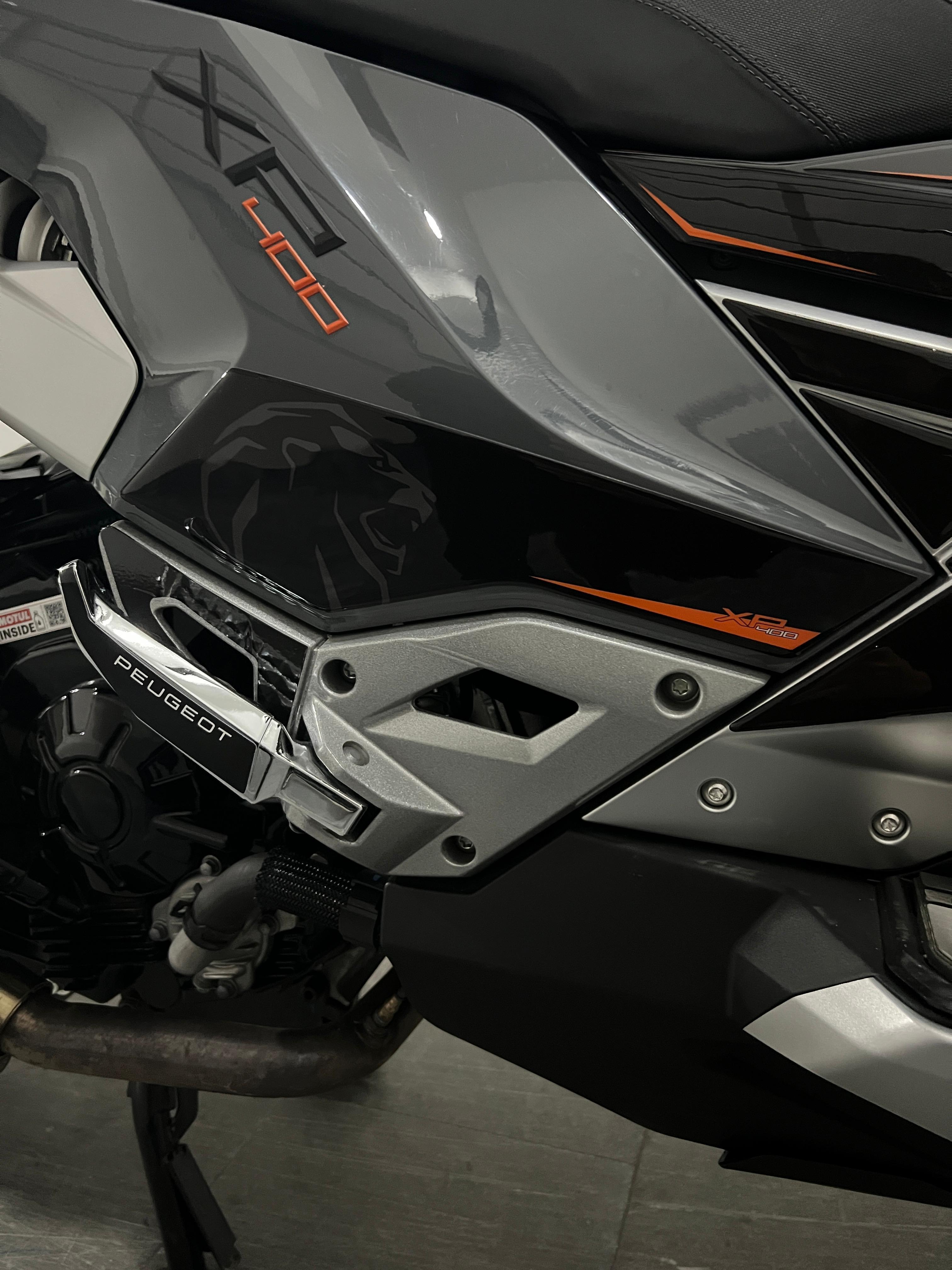 Peugeot XP-400 Uyumlu Artçı Basamak Koruyucu Pad Set Siyah Turuncu Redline Grafik