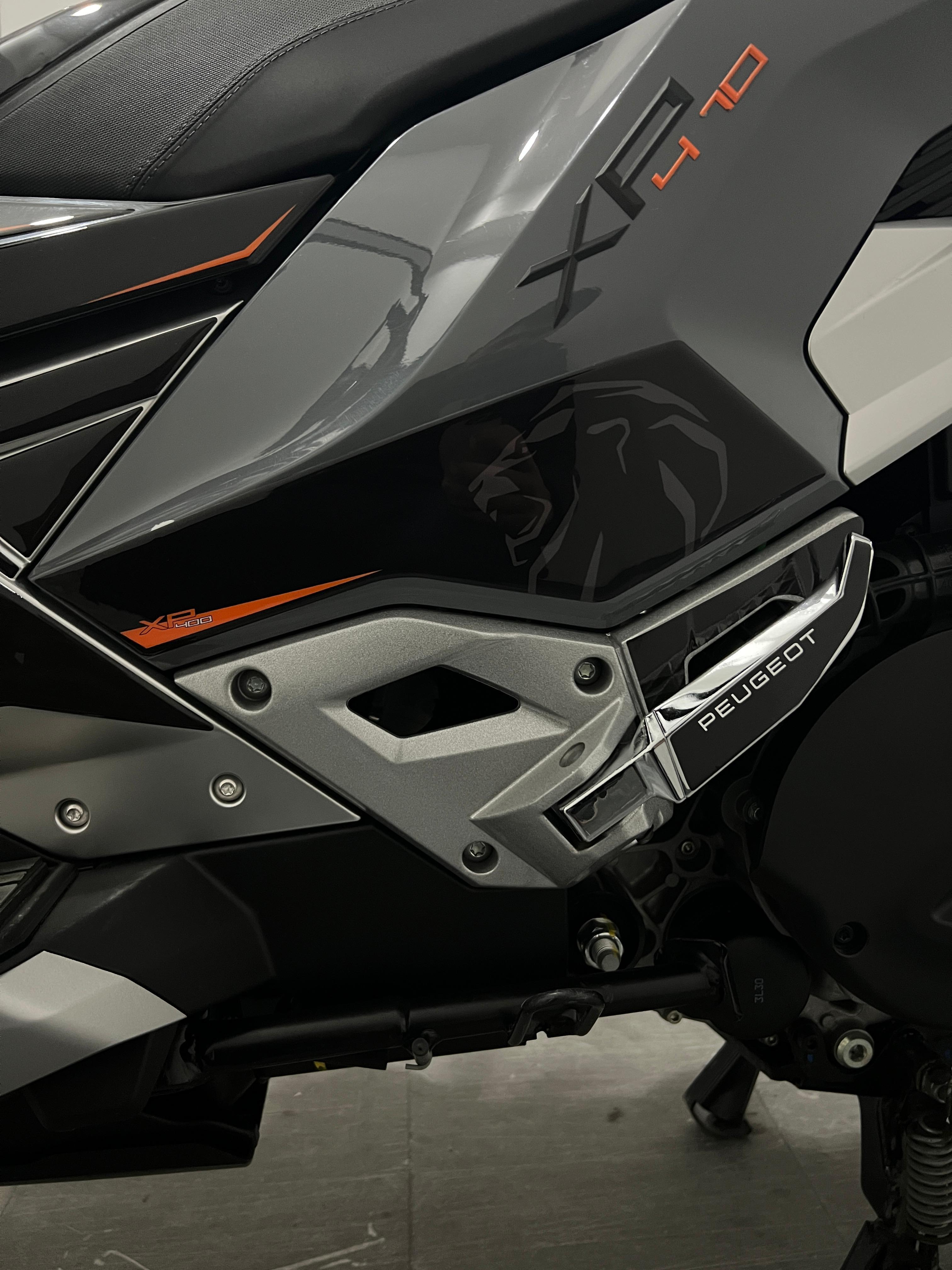 Peugeot XP-400 Uyumlu Artçı Basamak Koruyucu Pad Set Siyah Turuncu Redline Grafik