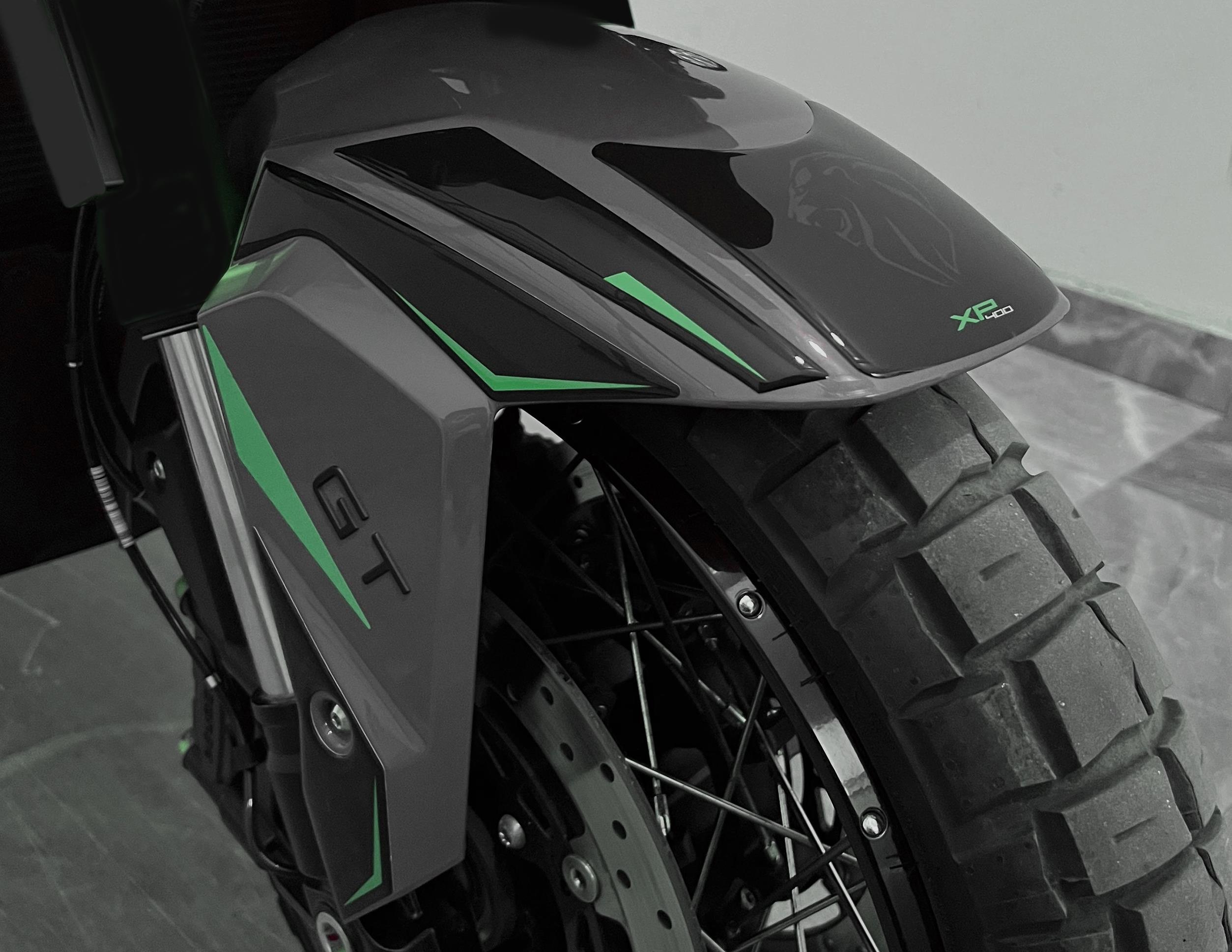 Peugeot XP-400 Uyumlu Çamurluk koruyucu Pad Set Siyah Yeşil Redline Grafik