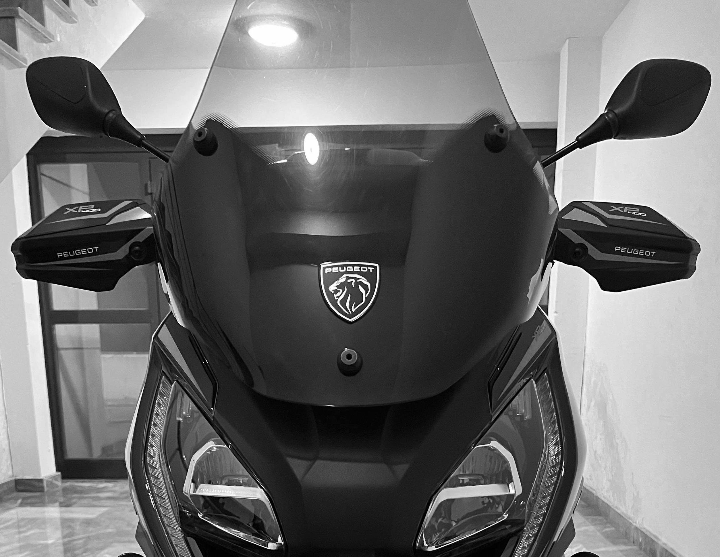 Peugeot XP-400 Uyumlu Elcik koruyucu Pad Set Siyah Gri Redline Grafik