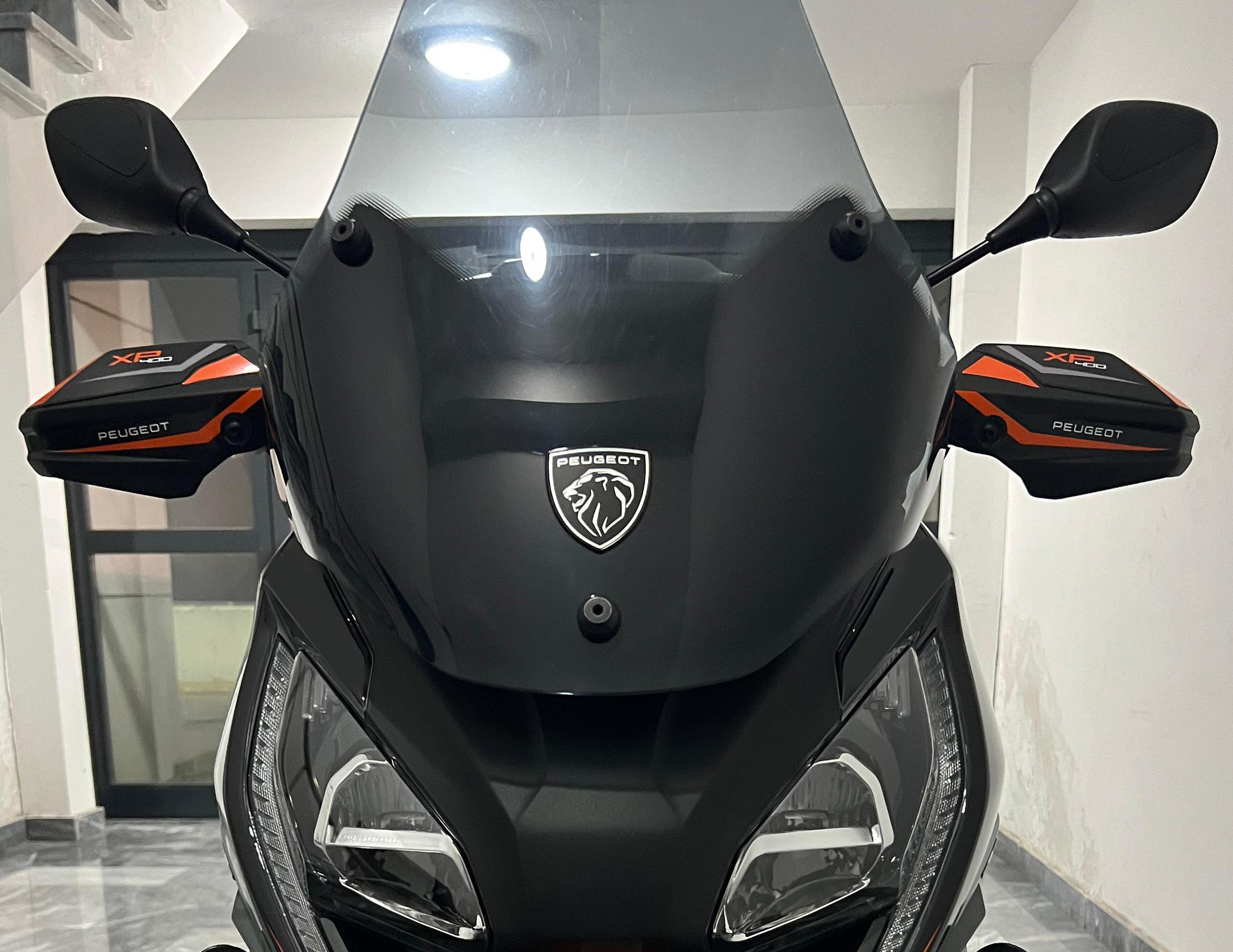 Peugeot XP-400 Uyumlu Elcik koruyucu Pad Set Siyah Turuncu Redline Grafik