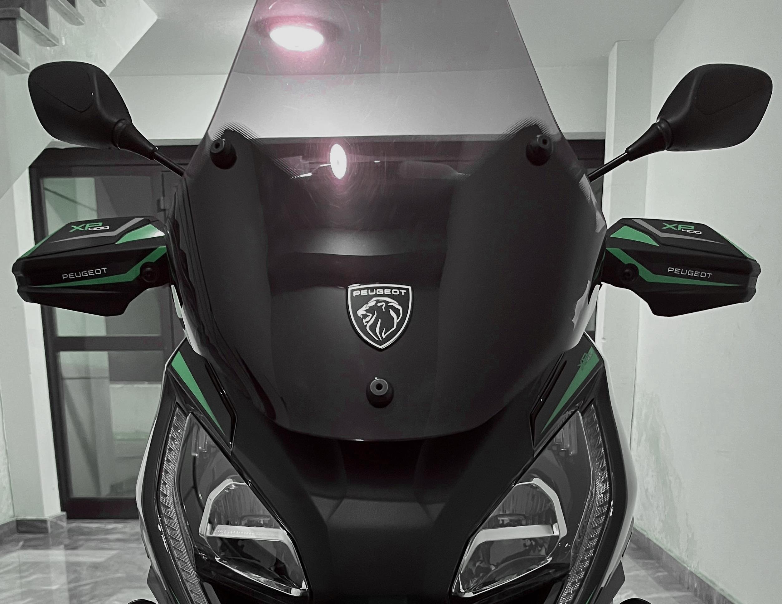 Peugeot XP-400 Uyumlu Elcik koruyucu Pad Set Siyah Yeşil Redline Grafik