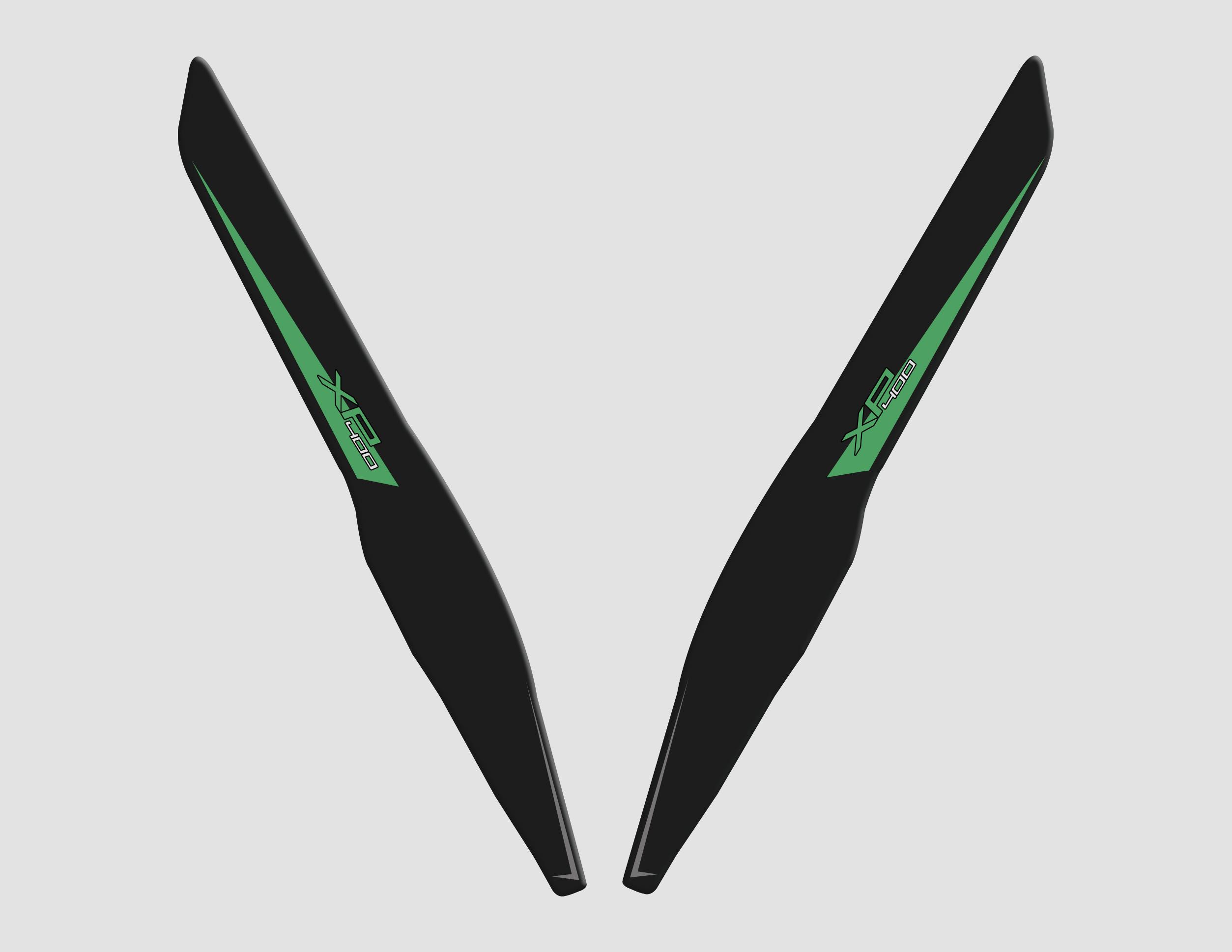 Peugeot XP-400 Uyumlu Kuyruk Koruyucu Pad Set Siyah Yeşil Redline Grafik