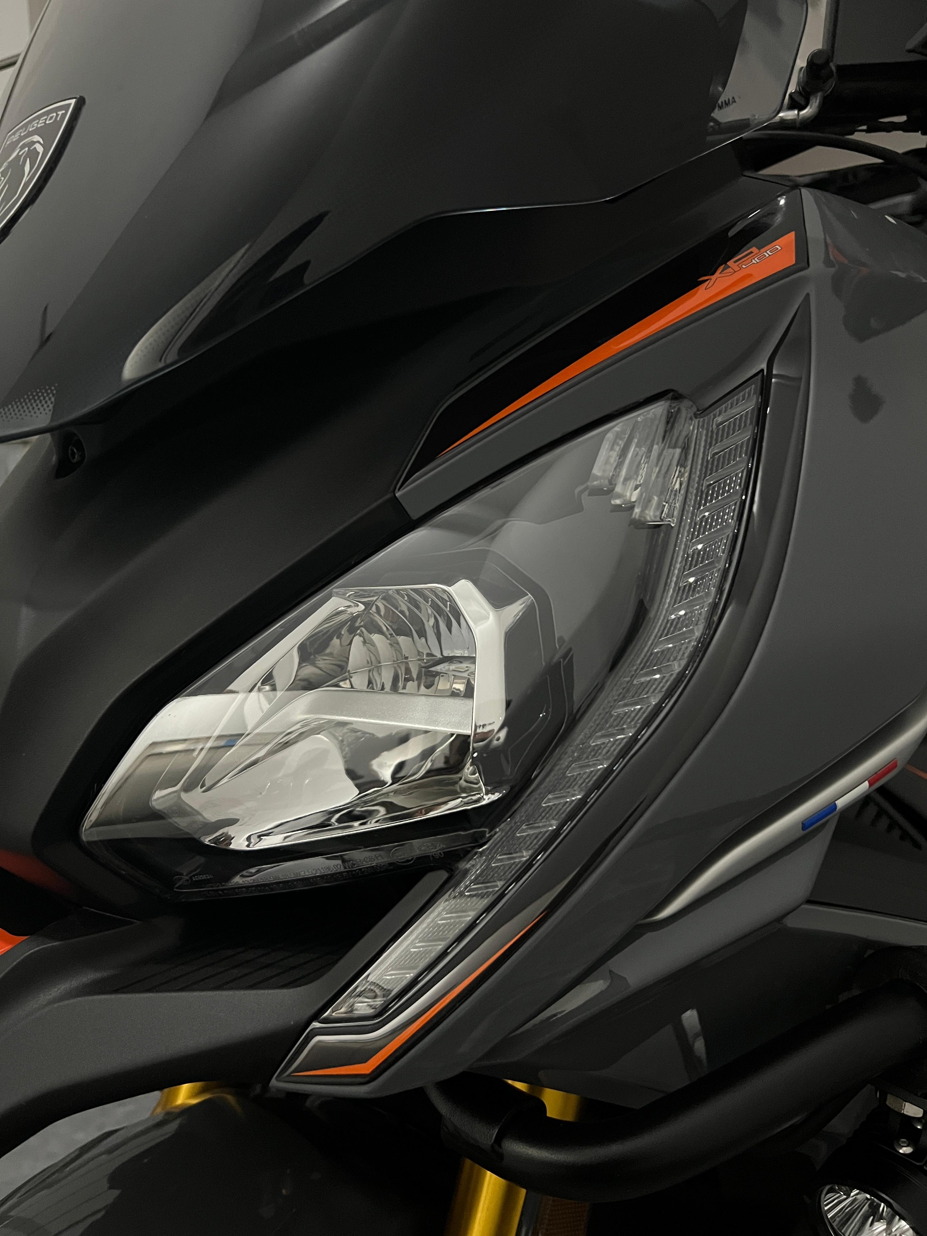 Peugeot XP-400 Uyumlu Tank Pad Set Siyah Turuncu Redline Grafik