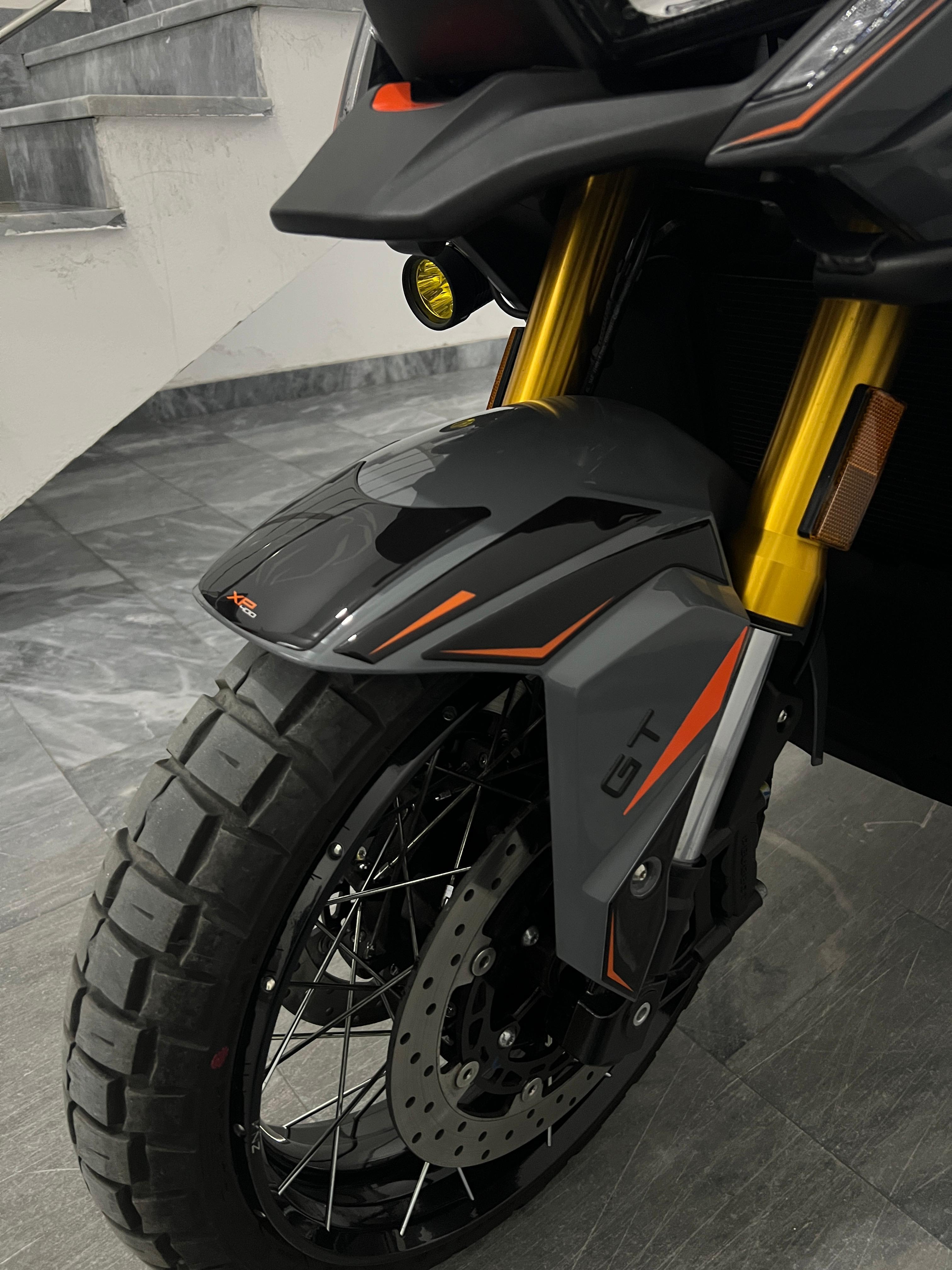 Peugeot XP-400 Uyumlu Tank Pad Set Siyah Turuncu Redline Grafik