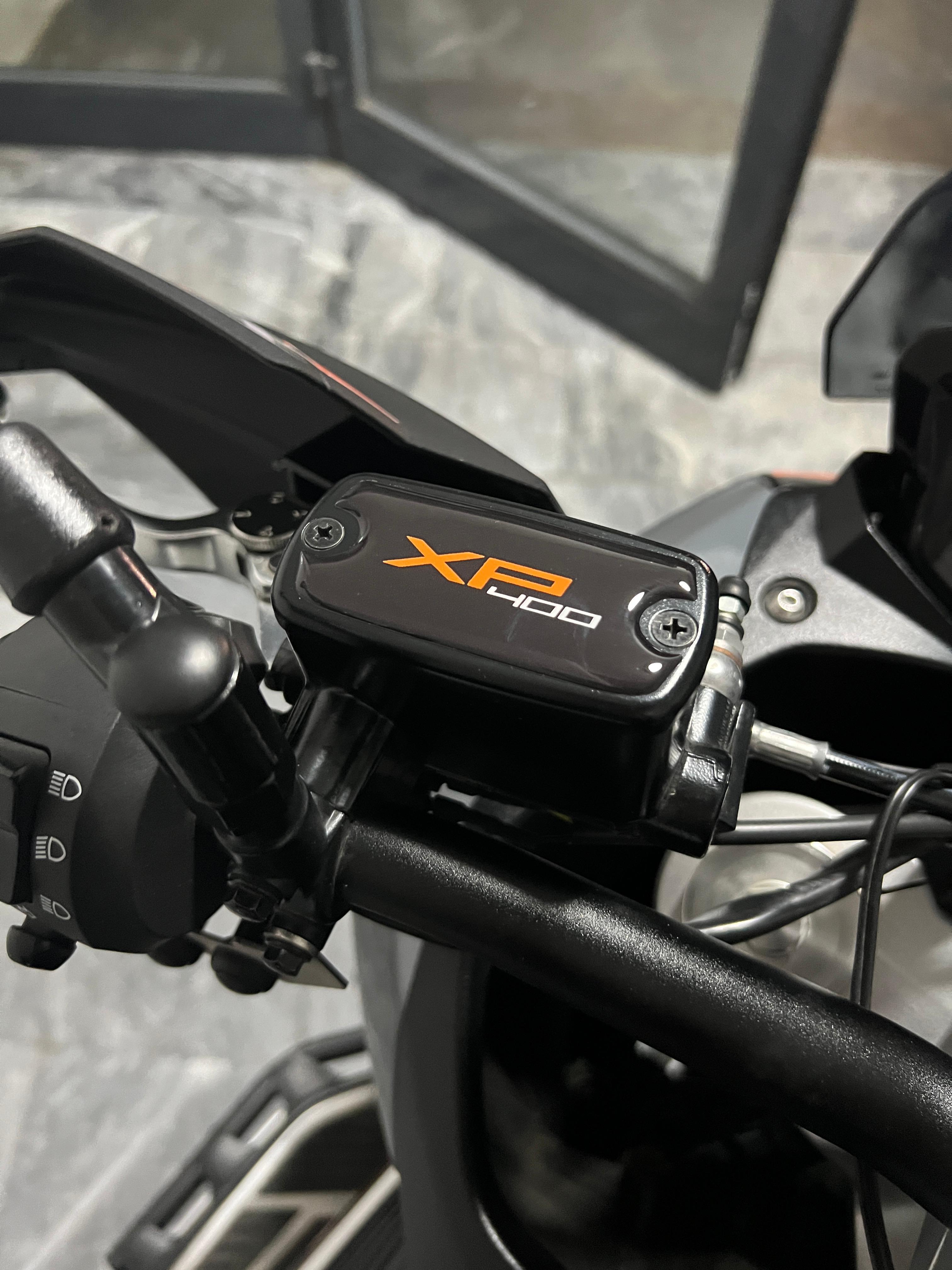 Peugeot XP-400 Uyumlu Tank Pad Set Siyah Turuncu Redline Grafik