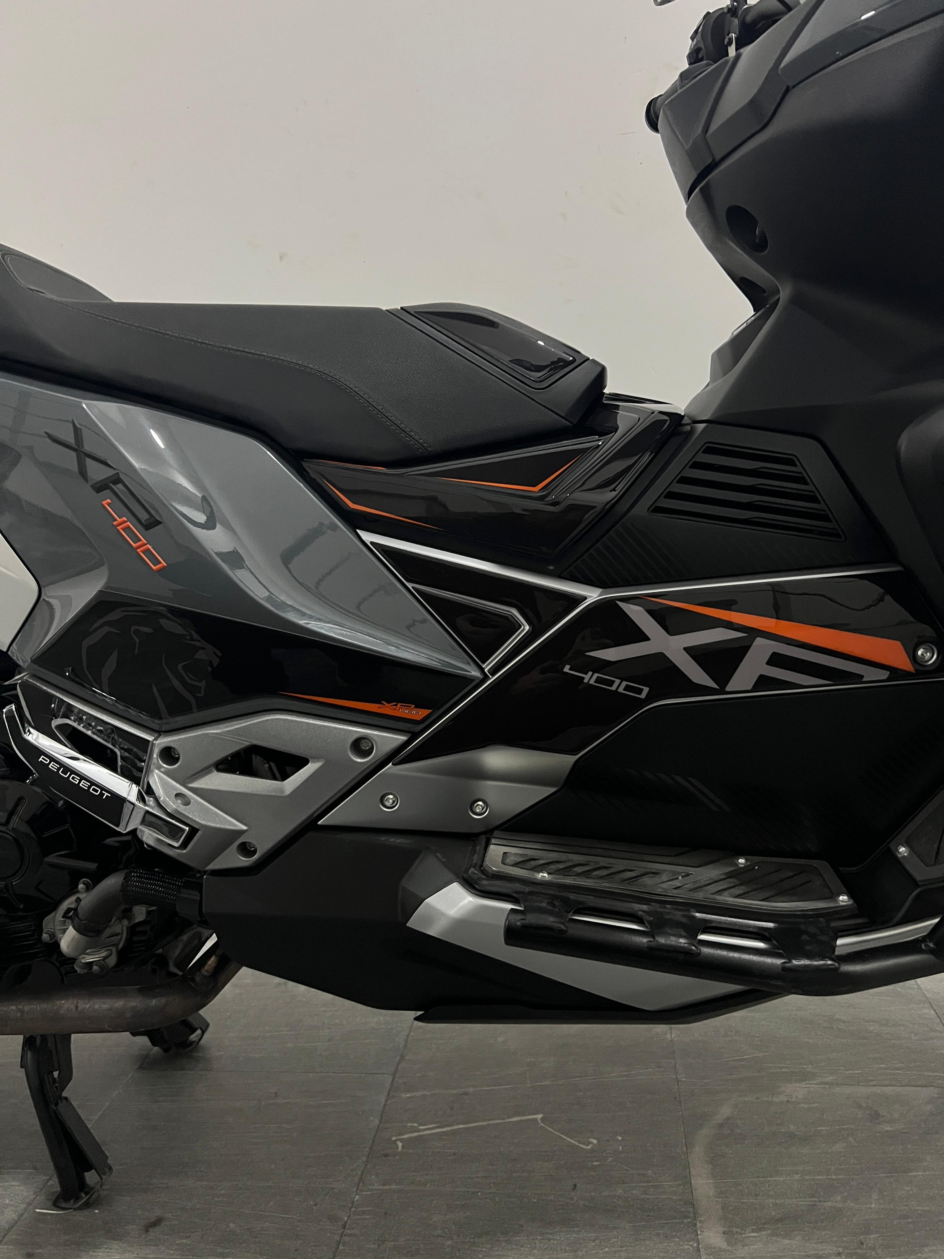 Peugeot XP-400 Uyumlu Tank Pad Set Siyah Turuncu Redline Grafik