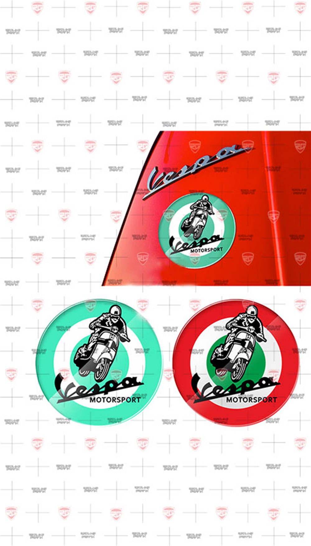 Piaggio Vespa LX GTS GTV Sprint S Primavera 50 125 150 300 3D sticker