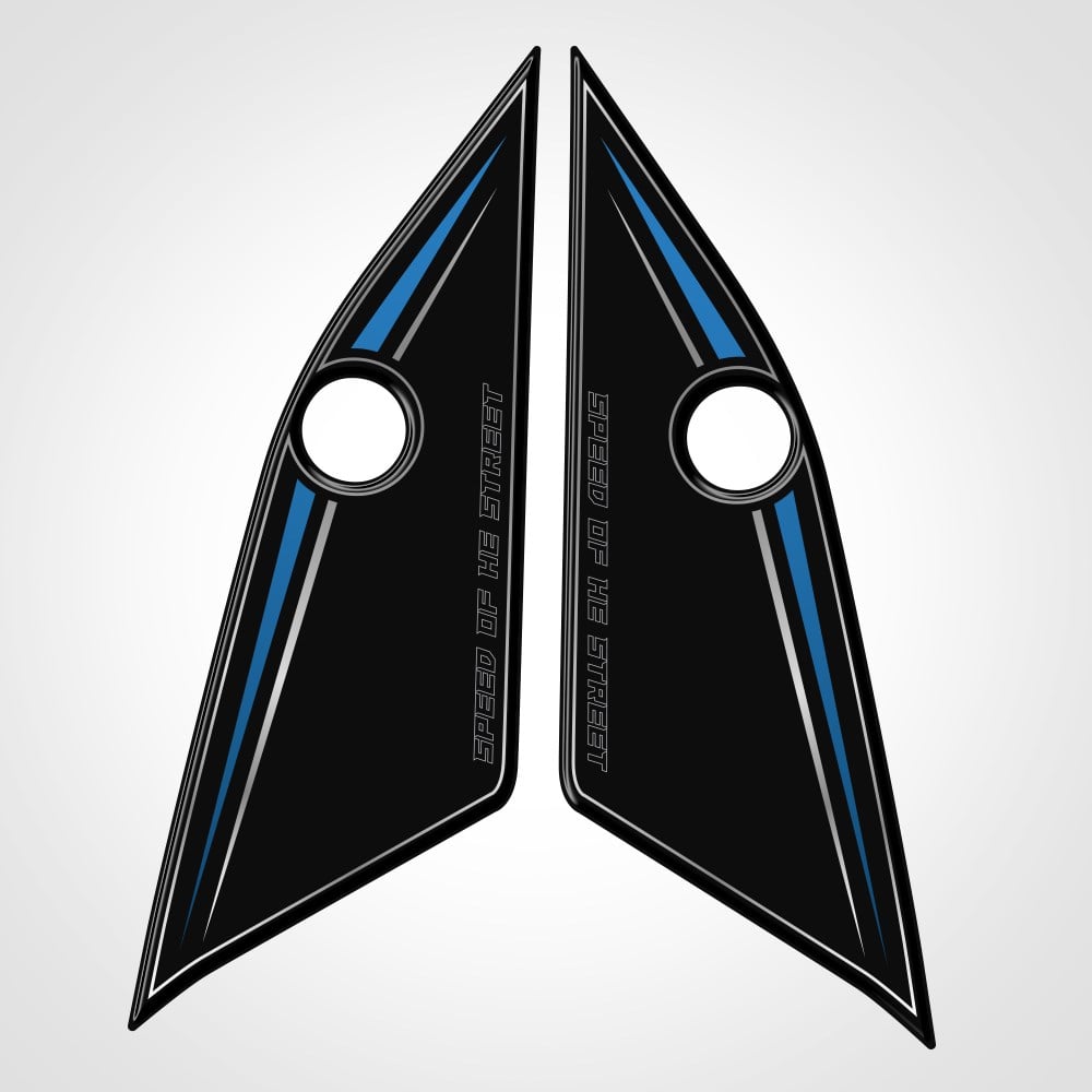 Pulsar 200 ns Yan Grenaj Pad Siyah-Mavi Sticker