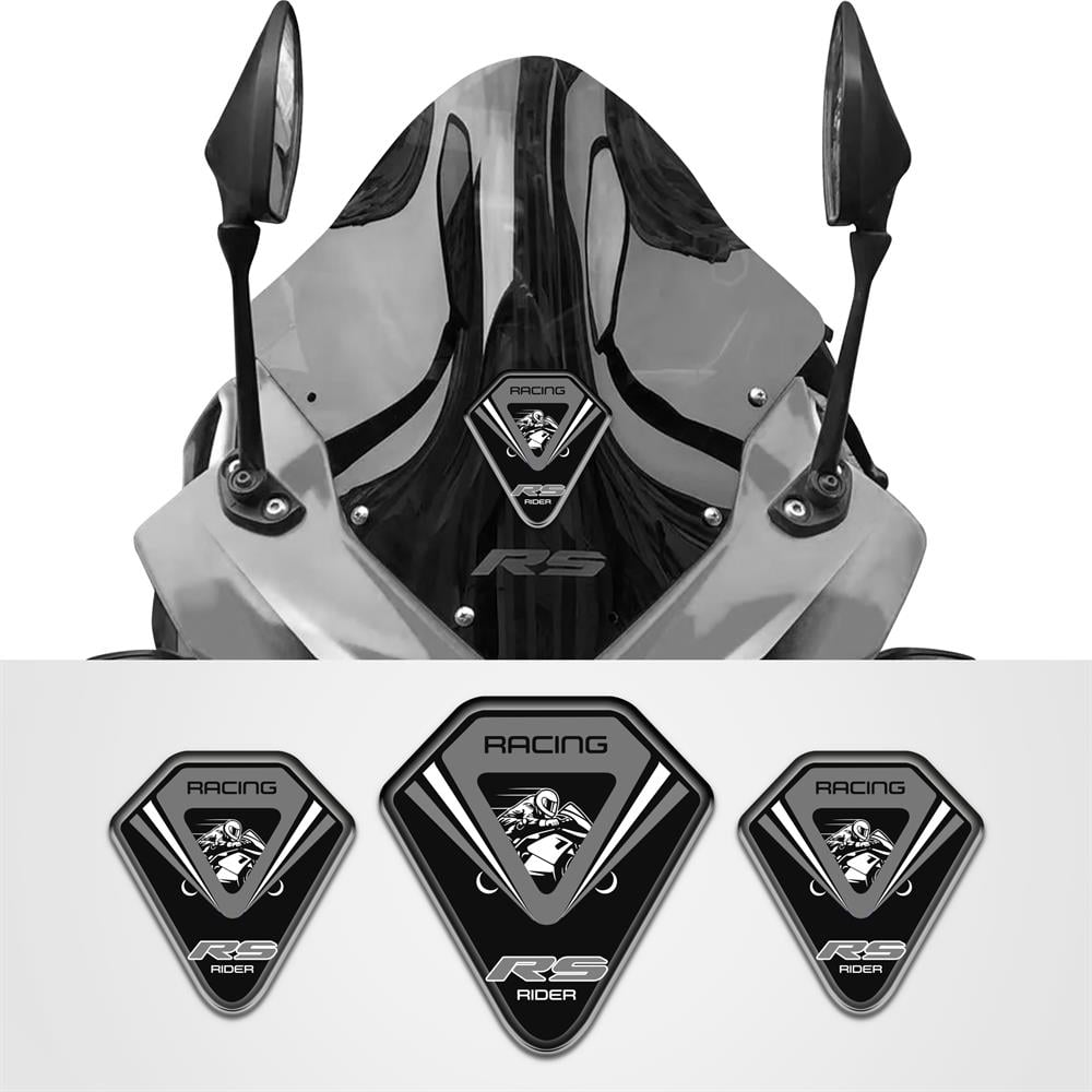 Pulsar RS Üçlü Siyah Gri 3D sticker rs