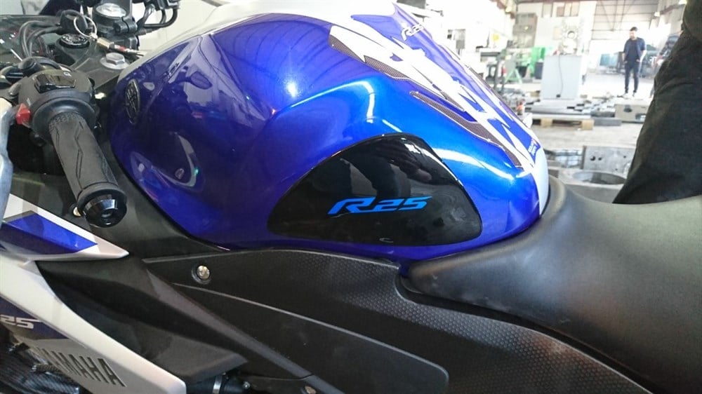 R25 Yan Pad Siyah Mavi R25 Yazılı