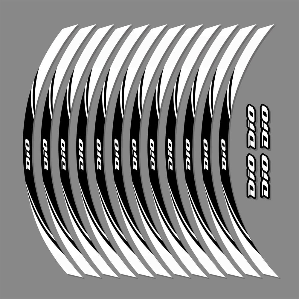 Redline Grafik Honda Dio Reflektif Siyah Beyaz Jant Şeridi