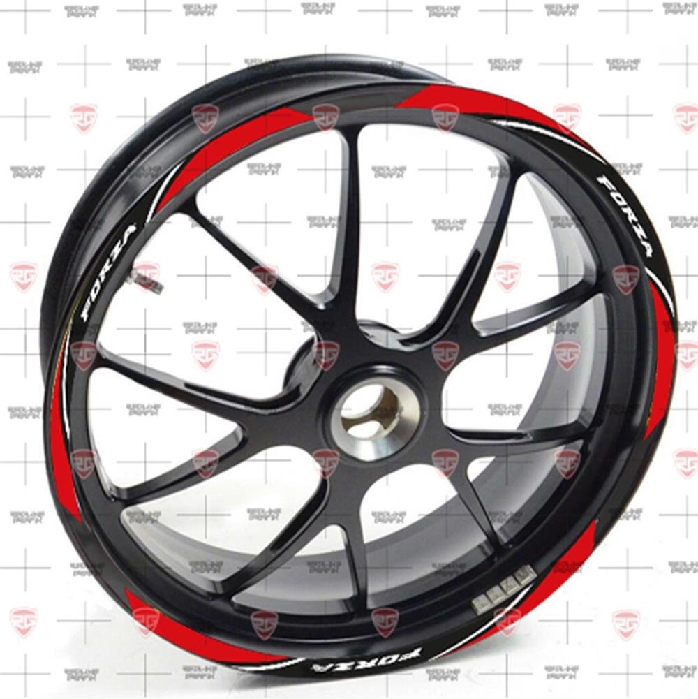 Redline Grafik Honda Forza Reflektif Kırmızı Jant Şeridi
