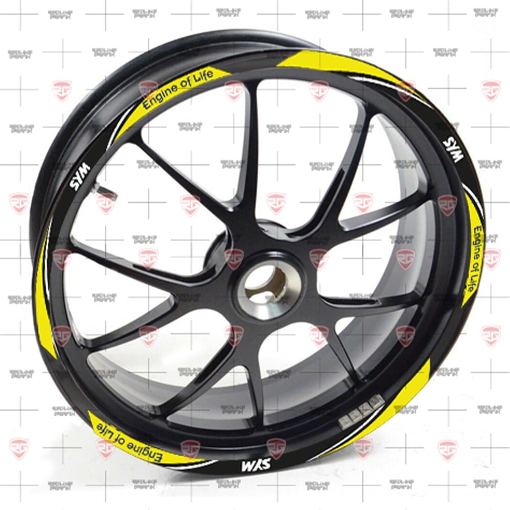 Redline Grafik SYM Reflektif Sarı Jant Şeridi