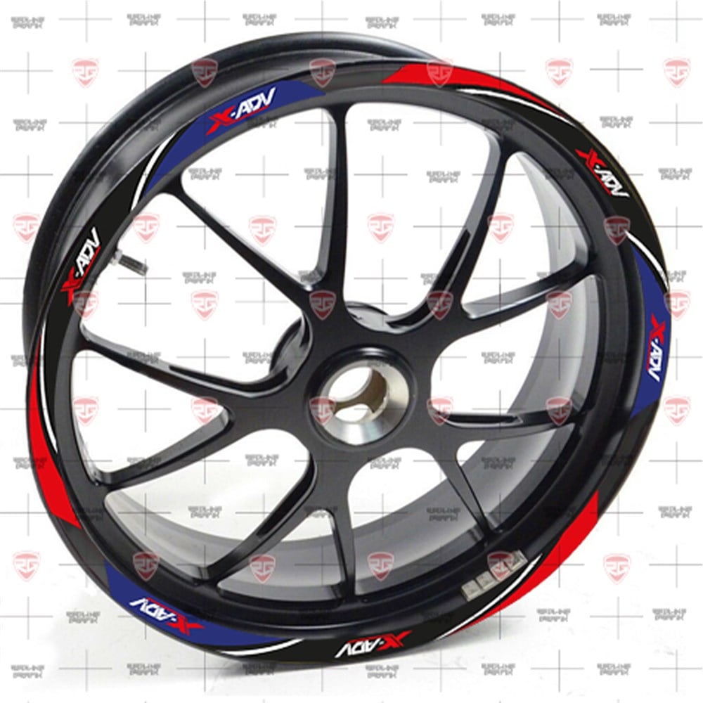 Redline Grafik XADV Reflektif Kırmızı Mavi Jant Şeridi