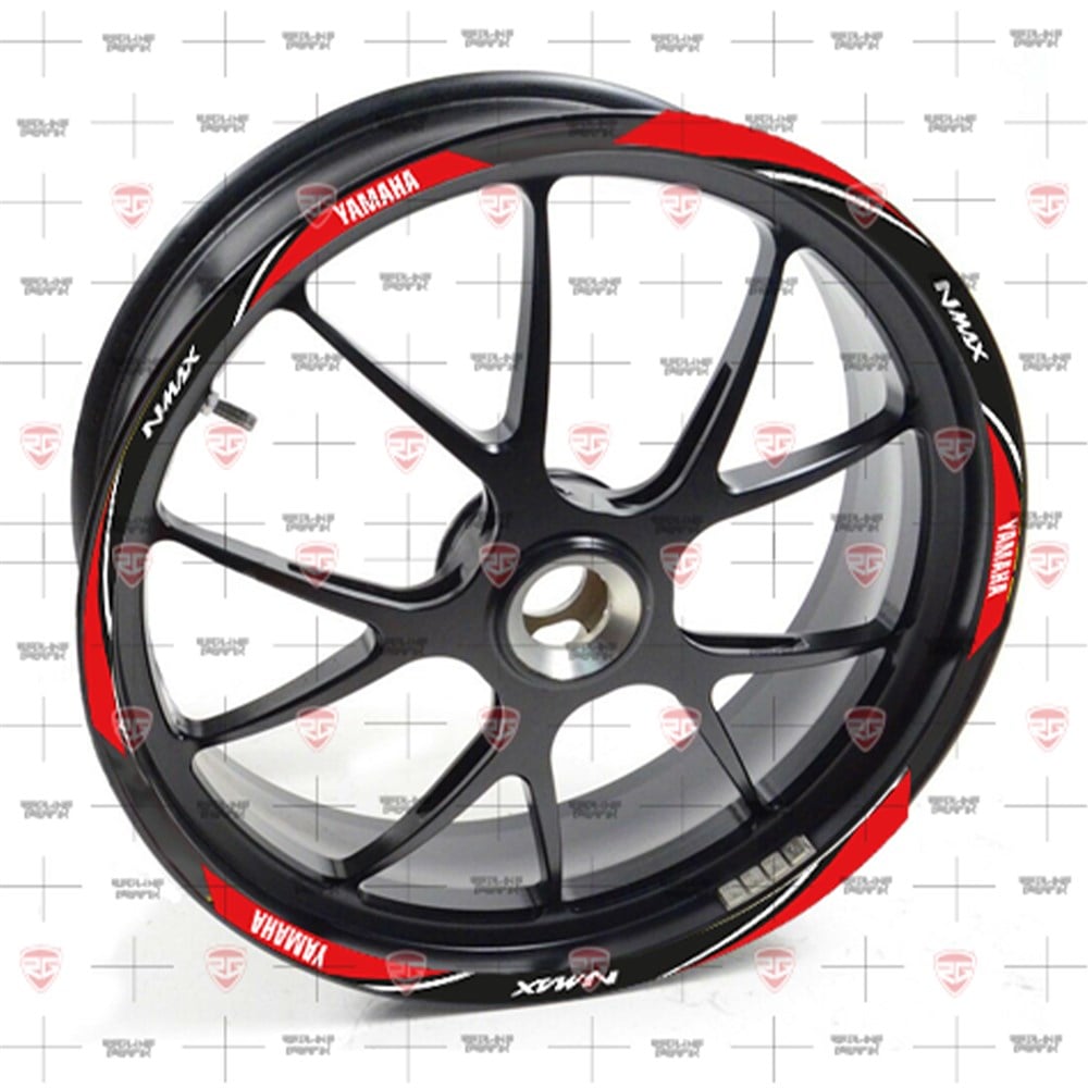 Redline Grafik Yamaha NMax Reflektif Kırmızı Jant Şeridi