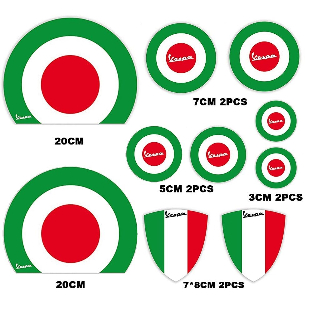 Reflektif İtalyan Vespa STİCKER SETİ 