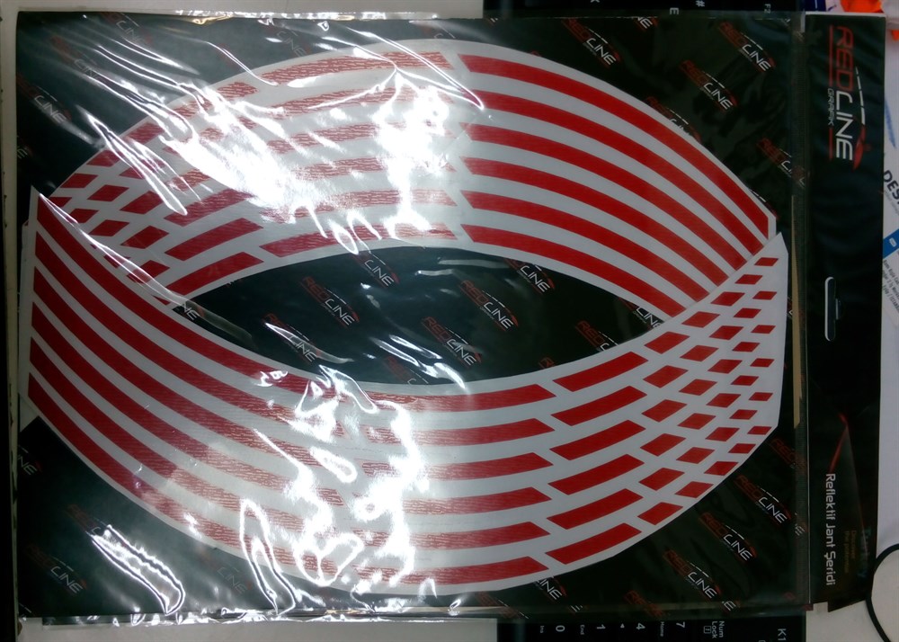 REFLEKTİF KIRMIZI KESİKLİ JANT ŞERİDİ