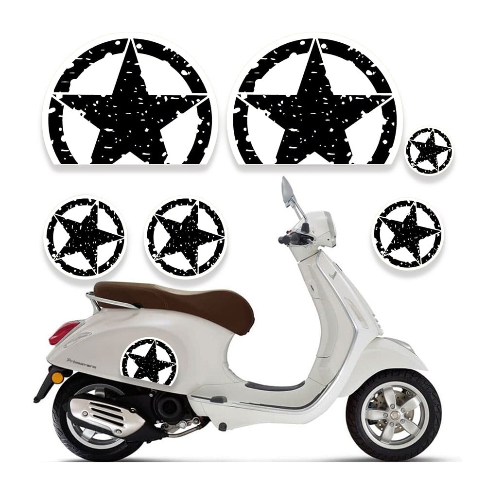 Reflektif Siyah Beyaz ARMY YILDIZ STİCKER SETİ