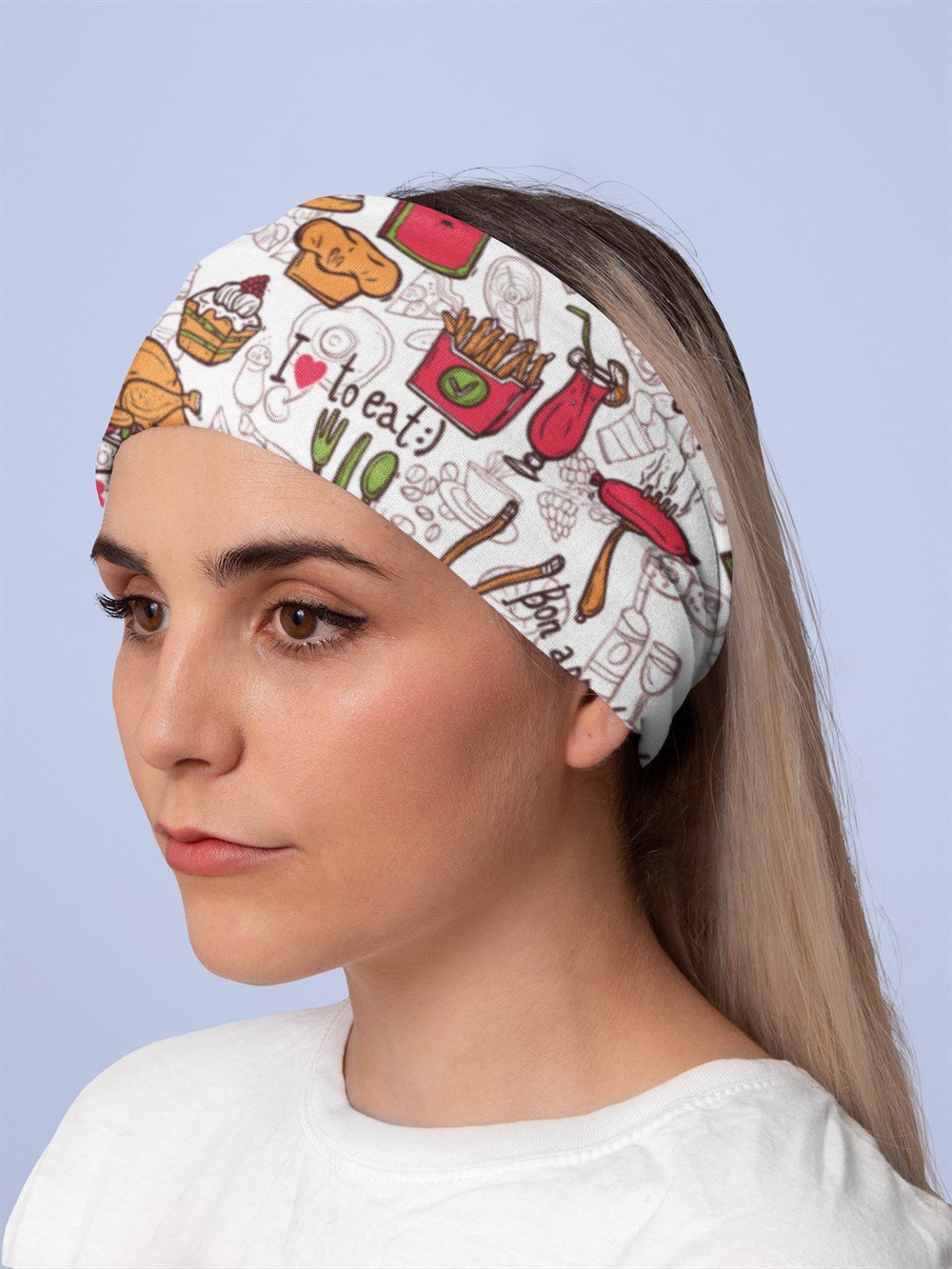 Restaurant  Kadın Bandana Saç Bandı Toka Boyunluk