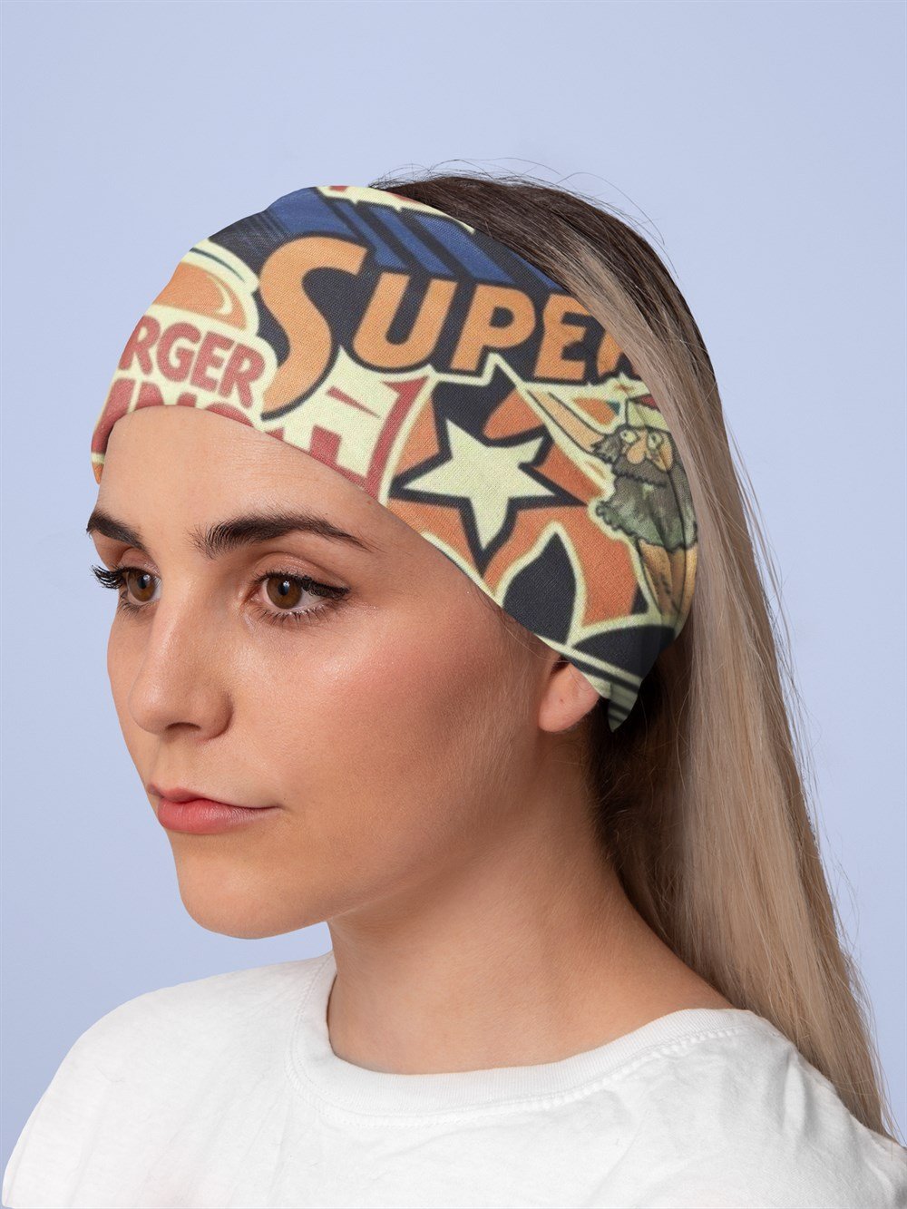 Retro Logo Kadın Bandana Saç Bandı Toka Boyunluk