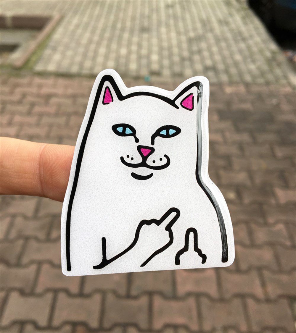 Ripndip 3D Kedi Sticker ikili
