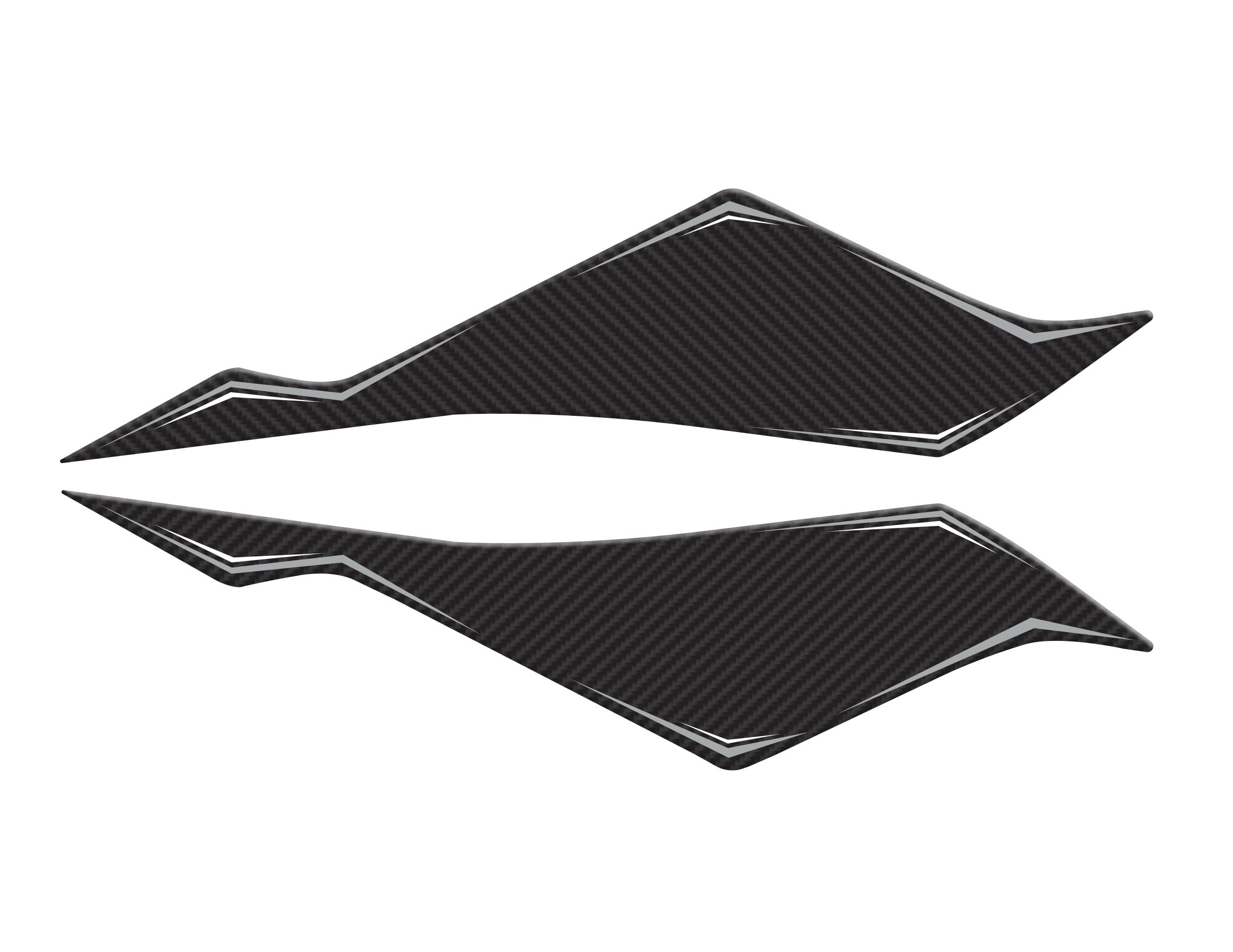 Rks RZ250S Zontes 2023-2024 Uyumlu Artçı Basamak Pad  Set Karbon Beyaz Redline Grafik