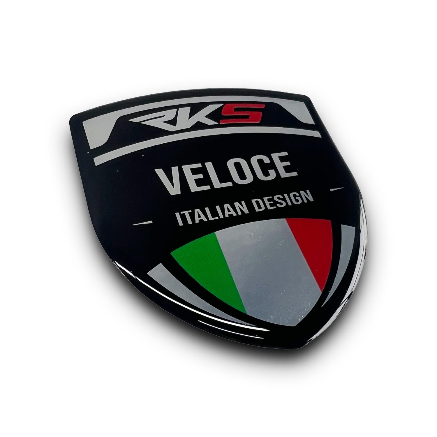 Rks Veloce 3D Gümüş Arma Sticker Redlinegrafik