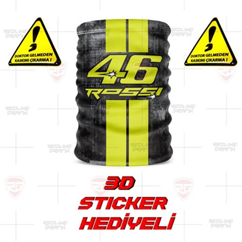 Rossi 46 Yazılı Bandana Balaklava Buff