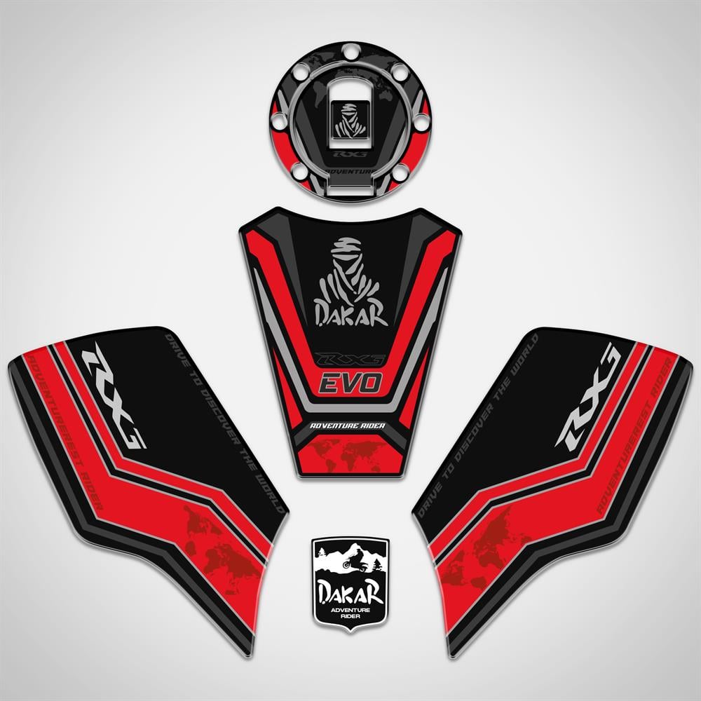 Rx3i Evo Tank Pad Set Siyah Kırmızı Rx3 Evo