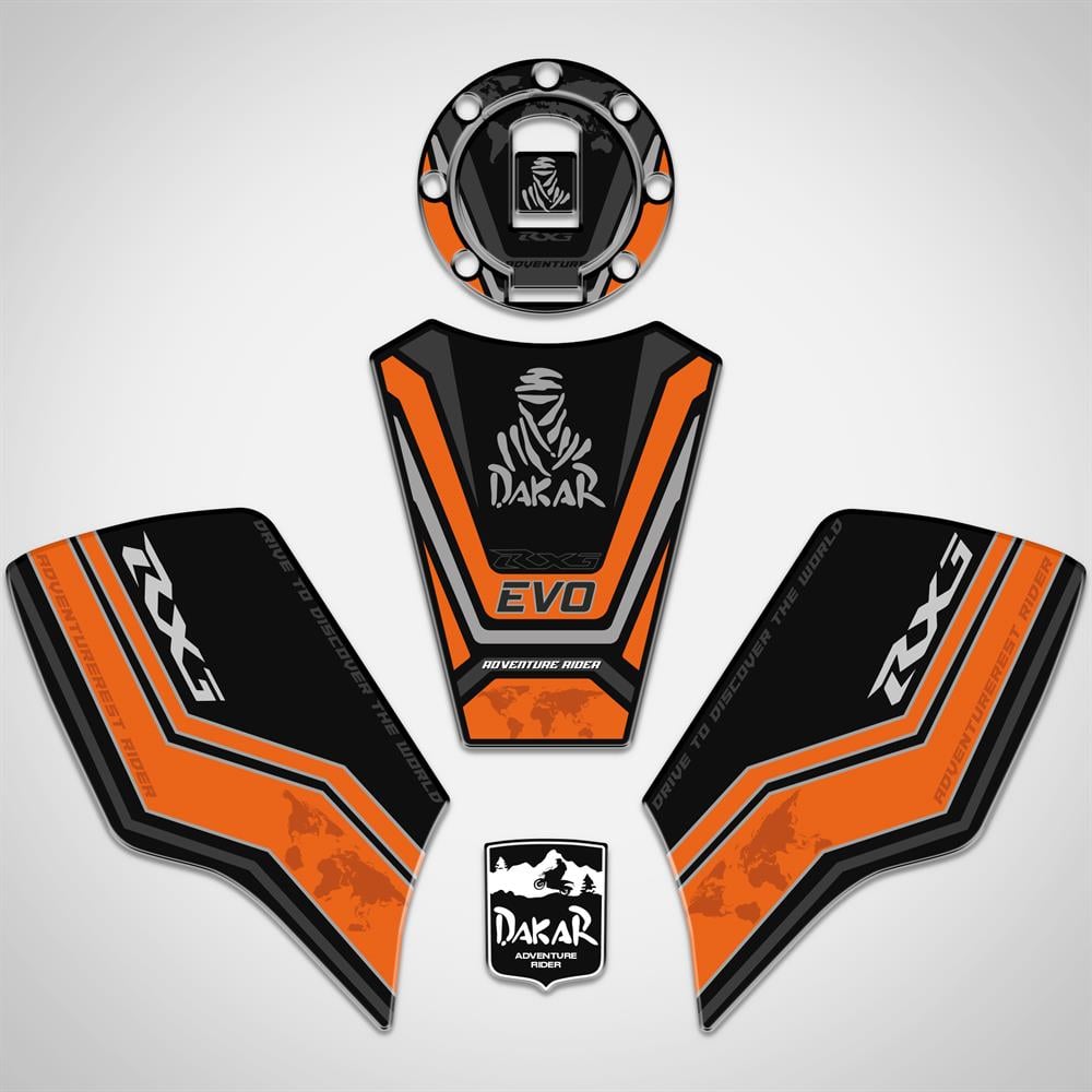 Rx3i Evo Tank Pad Set Siyah Turuncu Rx3 Evo