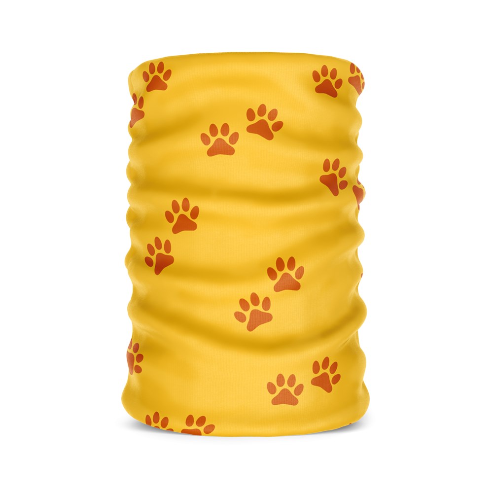 Sarı Pati Desen Kadın Bandana Saç Bandı Toka Boyunluk