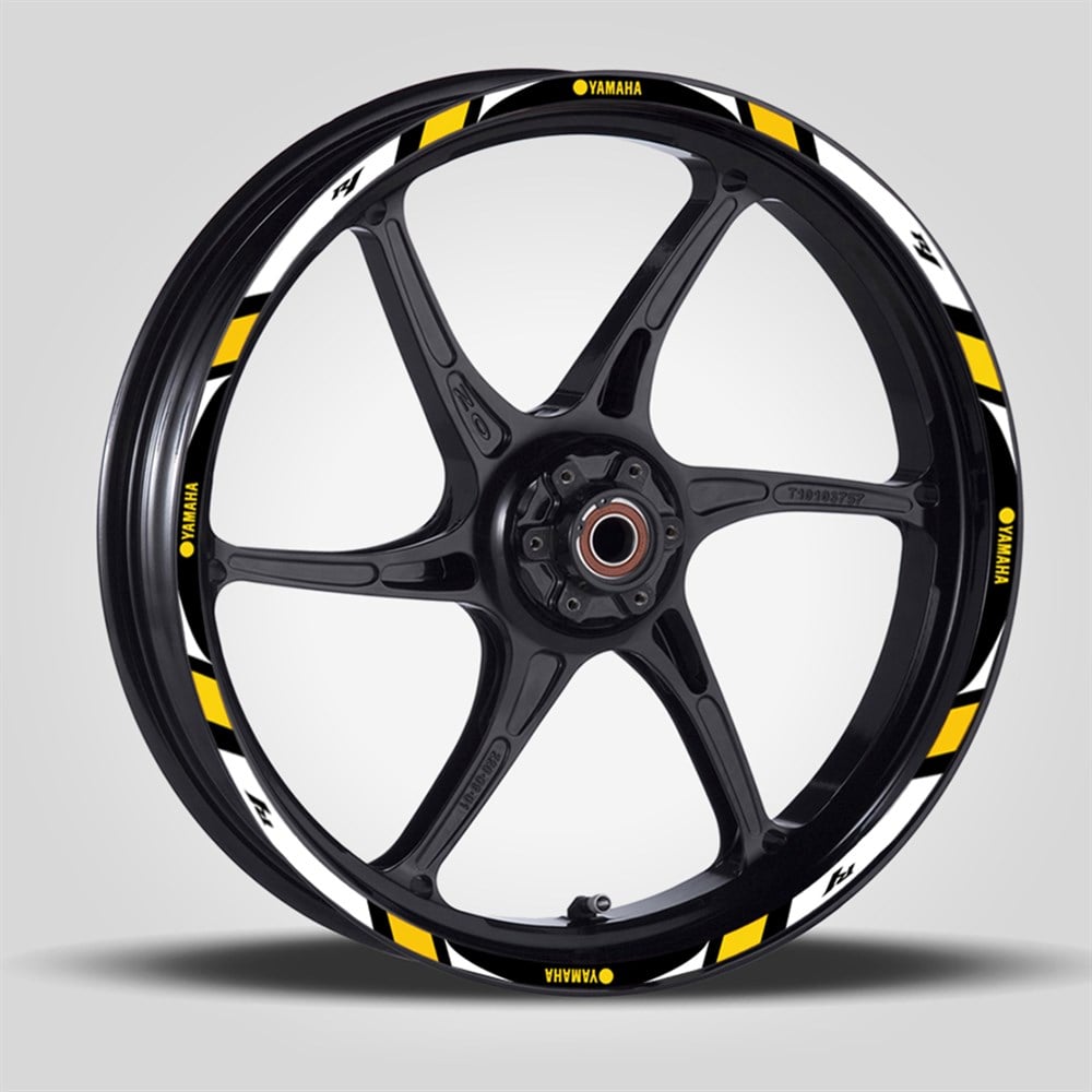 Sarı Siyah Yamaha Jant Şeridi reflektifli