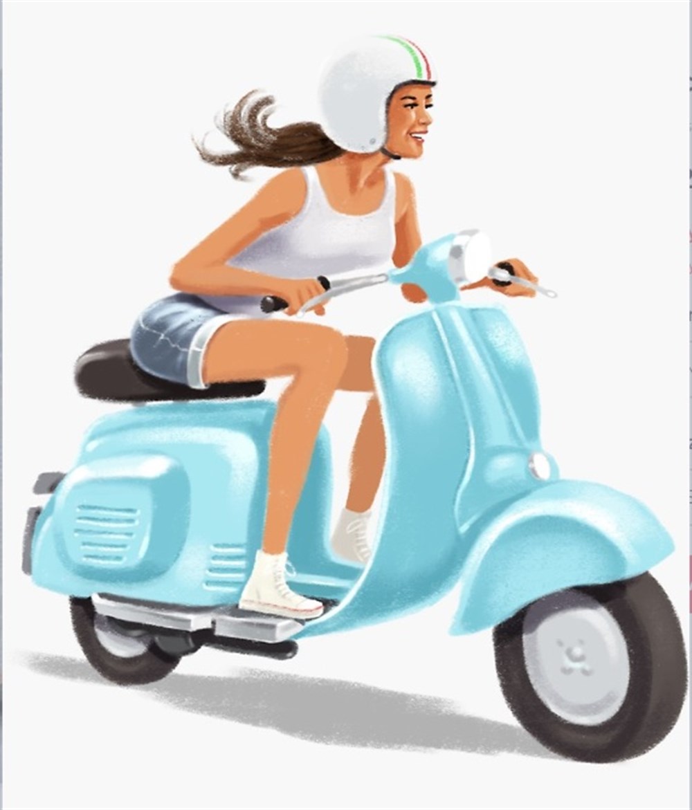 Scooter Girl Sticker